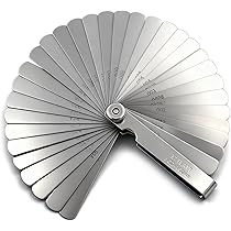 HARFINGTON 5-Piece Manganese Steel Feeler Gauge – 0.6mm Thickness, 150mm Length Metric