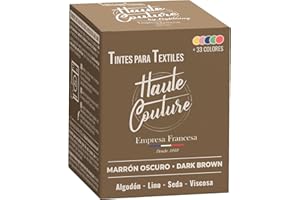 HAUTE COUTURE - Tinte para Ropa y Textil Marrón - 350g - Marrón Oscuro - Tinte Textil Todo en uno - Listo Para Teñir Ropa y Tejidos