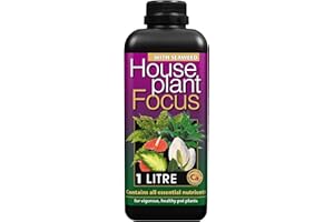 Houseplant Focus Concentrated Liquid Fertiliser, 1 Litre - Growth Technology Fertiliser for Indoor Plants - Professional Grade House Plant Food Concentrate with Kelp Seaweed Extract - Makes 200L