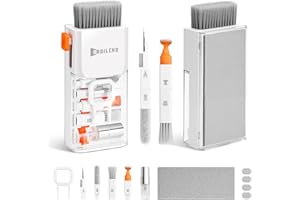 ORDILEND Limpiador Teclado Teclado Kit Limpieza Movil Pantalla Limpiador Teclado Ordenador Herramienta de Pincel para Tableta,Monitor de PC,Lente de cámara de TV con Spray diseño de Caja compacta con Patente
