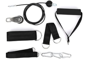 Keenso Linka pasowa fitness z klamrą uchwyt do ćwiczeń fitness siłowni pilatesu jogi crossover trójkołowca ćwiczenia