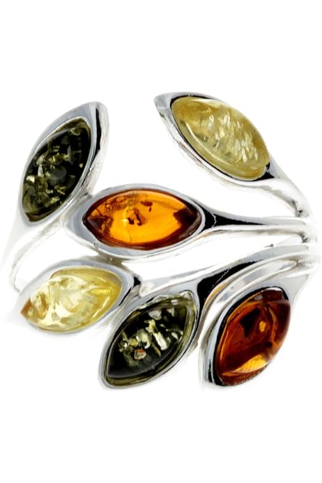 Ian And Valeri Co. Amber Sterling Silver Oval Adjustable