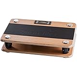 Skandika Vibrationsplatte Virke aus Holz | bis zu 40 Hz, Oszillierende Vibration, 99 Geschwindigkeitsstufen 7 Programme, Fern