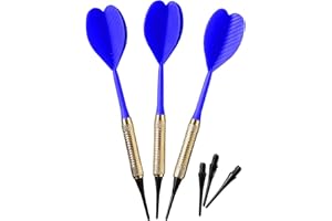 ‎B BEST SPORTING Best Sporting Safety Dartpfeile, 3 Stück à 7 g, Hülse aus Messing, unterschiedliche Farben