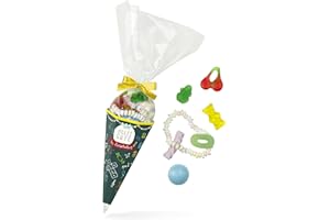 ‎DER ZUCKERBÄCKER Der Zuckerbäcker Zuckertüte Einschulung – Bunte Schul-Tüte mit toller Süßigkeiten-Mischung, schönes Geschenk zum ersten Schultag