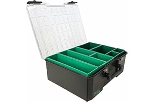raaco CarryLite 150 5x10-8: Premium Scatola Porta Minuteria per Officina, 8 Scomparti, Cassetta Porta Minuteria, Capacità di Carico 20 kg, Conservazione Sicura, 33 x 41,3 x 14,7 cm