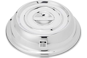 Genware NEV-21683 Plate Cover, Round Stainless Steel, For 10" Plates