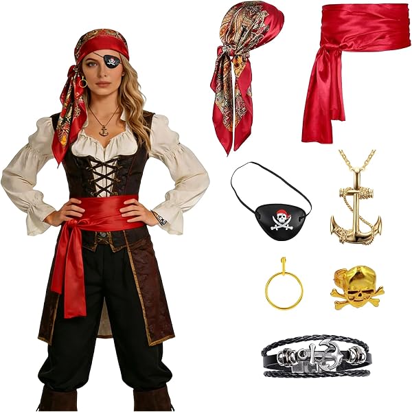 Poche-Oeil Pirate Femme Rouge Dentelle chez DeguizFetes Poche-Oeil Pirate Femme Rouge Dentelle chez DeguizFetes