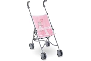 Corolle - Poussette Canne Rose, Accessoire, pour Poupon 36, 42 et 52cm, dès 3 Ans, 9000141640