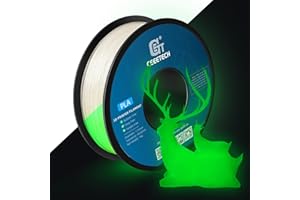 ‎GEEETECH GEEETECH PLA Filament 1.75mm, Glows in the Dark Filament, 3D Drucker Filament 1kg Spool, Filament Leuchtend grün