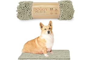 My Doggy Place - Microfiber Door Mat - Soft and Plush Pet Mat for Every Room of The House - Dirt and Water Absorbent Mat - Washer & Dryer Safe Non-Slip Mat - Oatmeal - S - 18 x 24 in
