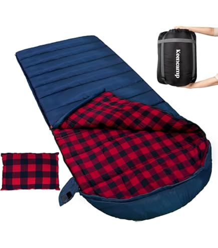 Sacco A Pelo Invernale KingCamp XXL In Flanella - Per Camping, 4 Stagioni, -8°C - Foto 7