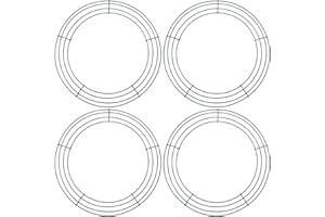 URATOT 4 Pack Metal Wreath Frame Green Wire Wreath for Christmas Wedding Holidays Valentines Garden Home Party Decorations (12-inch)
