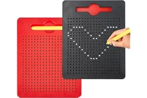 SINRAD 2 Pièces Planche à Dessin Magnétique, Tablette Magnétique Enfant, Ableau de Griffonnage, Magnetic Number Tracing Board, pour Enfants à Partir de 3 an (carré)