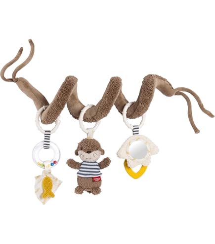 Spirale Attività Per Seggiolino E Passeggino - Pulpo Con Sonaglio In Peluche - Giocattolo Neonato