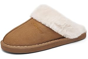 ChayChax Męskie i damskie kapcie zimowe, ciepłe, puszyste, pluszowe pantofle z pianki z pamięcią kształtu, antypoślizgowe