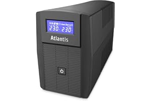 Atlantis A03-HP1003 Continuity Group Sine Wave Pure 800VA 480W Line Interactive, LCD Display, USB HID Connection, 2 Shuko Outputs + Alim Cable, 1 Battery 12V-9Ah, RJ45 Protection, Free Software