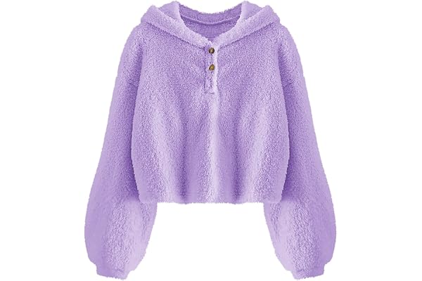 Imily Bela barn flickor luddiga huvtröjor varm lös button-down pullover sherpa jacka topp
