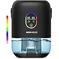 MONHOUSE Premium Dehumidifer - 1000ml - Ultra Quiet Electric Moisture Absorber - 7 Colorful Nightlight, 2 Working Modes, Touch Screen, Auto Shut Off, Humidity & Temperature Indicator - Black