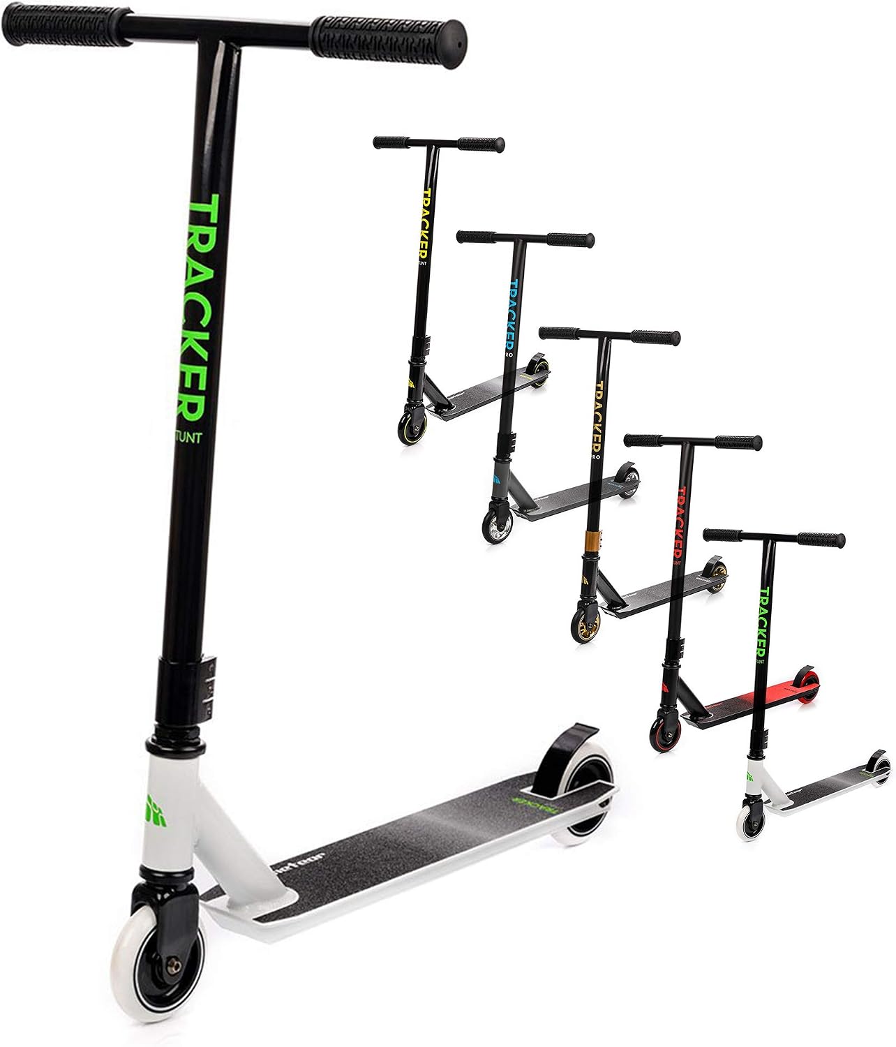 Scooter Ruedas 100 mm Patinete Niños y Adultos Kickscooter Acrobacias Muy Duradera hasta 100 kg - 360 Grados Pátinete de Aluminio