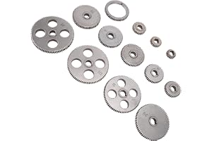 Fafeicy Mini Lathe Gears Set, High Speed ​​Steel Gear Kit för Precisionsbearbetning, Komplett Växeluppsättning för MX 210, WM