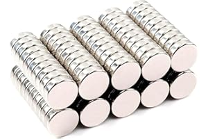 DGDUBRB 50pcs Strong Fridge Magnets, Round Neodymium Magnets for Whiteboard, Muti-Use Small Magents for Crafts, 10x3mm Magnet s for Fridge, Circle Magnet s for Notice Board, Refrigerator, DIY, Office