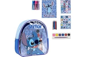 CERDÁ LIFE'S LITTLE MOMENTS Ensemble de papeterie et d'accessoires à colorier Disney pour enfants avec des motifs Frozen, Minnie et Stitch, idéal pour le coloriage, les loisirs créatifs et les cadeaux créatifs