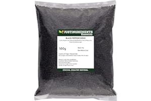 JustIngredients Essentials Black Peppercorns, 500 g