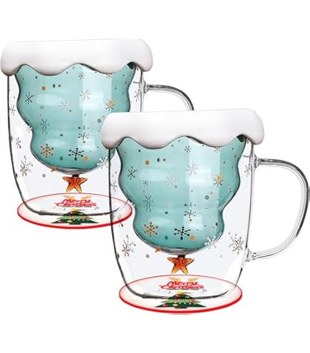 Bicchieri Da Caffè A Doppia Parete, 300 Ml, Set Regalo Con Coperchio