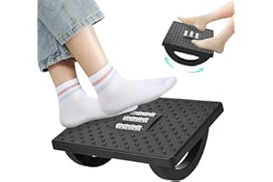 Poggiapiedi da scrivania confortevole con cuscino ergonomico in plastica e punti massaggiatori per un comfort ottimale in uff