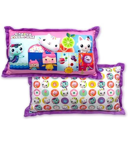 Jerry Fabrics Parure de lit pour enfant Gabbys Dollhouse Gabby avec chats et animaux, housse de couette 140 x 200 cm et taie d'oreiller 70 x 90 cm, 100 % coton, Dream