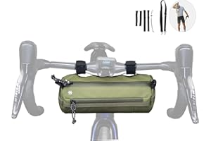 Lumiere & Co. Borsa da Manubrio per Bici Borsa Piccola da Manubrio per Bicicletta Pratiche Borse da Bici Anteriori per riporre Il Manubrio (Medium, Green)