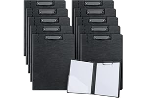 URbantin A4 Portapapeles con Pinza,10 Piezas Portapapeles con Tapa,A4 Clipboards Tablero de Escritura(Negro)
