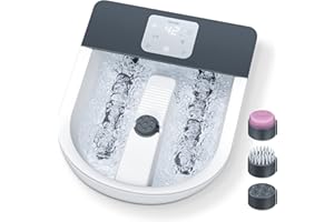 Beurer FB 60 bain de pieds avec fonction massage, chauffage de l'eau jusqu'à 48°C, utilisable à chaud et à froid, adapté à la pédicure et aux soins des pieds, bain de pieds jusqu'à une pointure 51