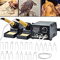 InLoveArts 60W Holzverbrennungswerkzeug Einstellbare Brandmalmaschine Kürbis-Handwerk Holzverbrennungs-Kits Bügeleisen…