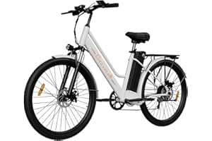 CHEEVALRY JAYSIMXIN Vélo Électrique 26 Pouces Vélo Électrique Femme et Homme,6 Vitesses,Moteur 250W,36V 15Ah/20Ah Batterie Amovible,Smart Urban E-Bike,Adulte Unisex