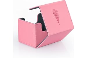 UAONO Deck Box für MTG Yugioh, Magnetic Kartenbox für 120+ hüllen Karten, Premium Sammelkarten Box mit 2 kartentrenner Kompatibel mit Magic Commander Trading Cards(Pink,Pearl)