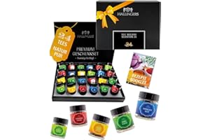 ‎HALLINGERS GENUSS MANUFAKTUR Hallingers Genuss Manufaktur 24 Sorten Tee Geschenkset, vegan & glutenfrei in Schraubgläsern|Made in Bayern