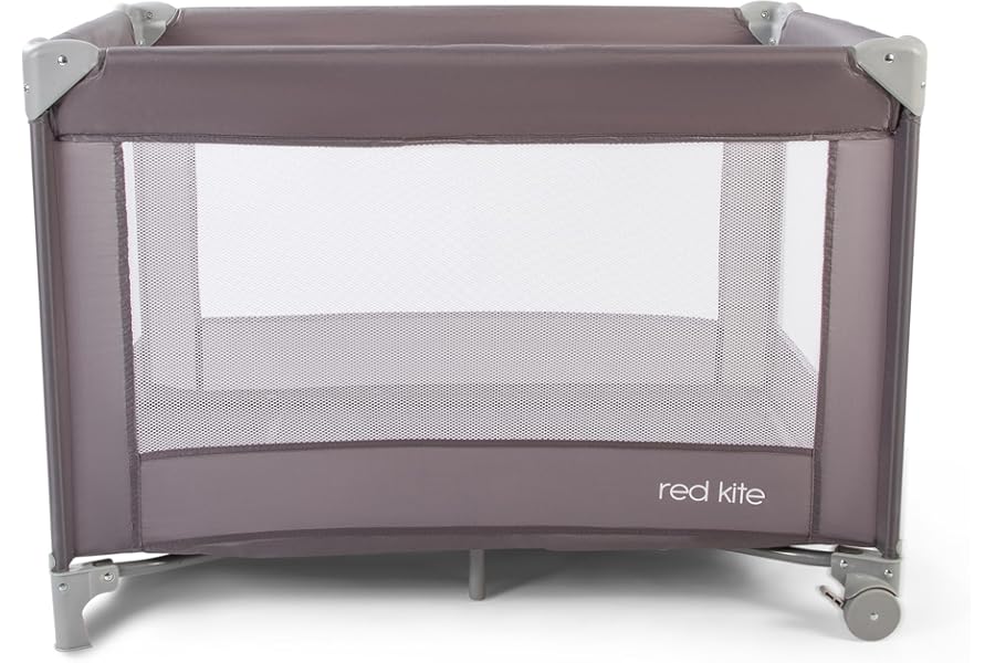 Red Kite Sleeptight Travel Cot - Grey