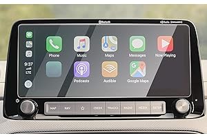CDEFG Compatible avec Hyundai Kona Hybride EV 2020-2022 Navigation Protection d'écran Tactile en Verre trempé, 10,25 Pouces Anti-Traces de Doigts, 9H Anti-Rayures, HD Transparent GPS Film Accessoire