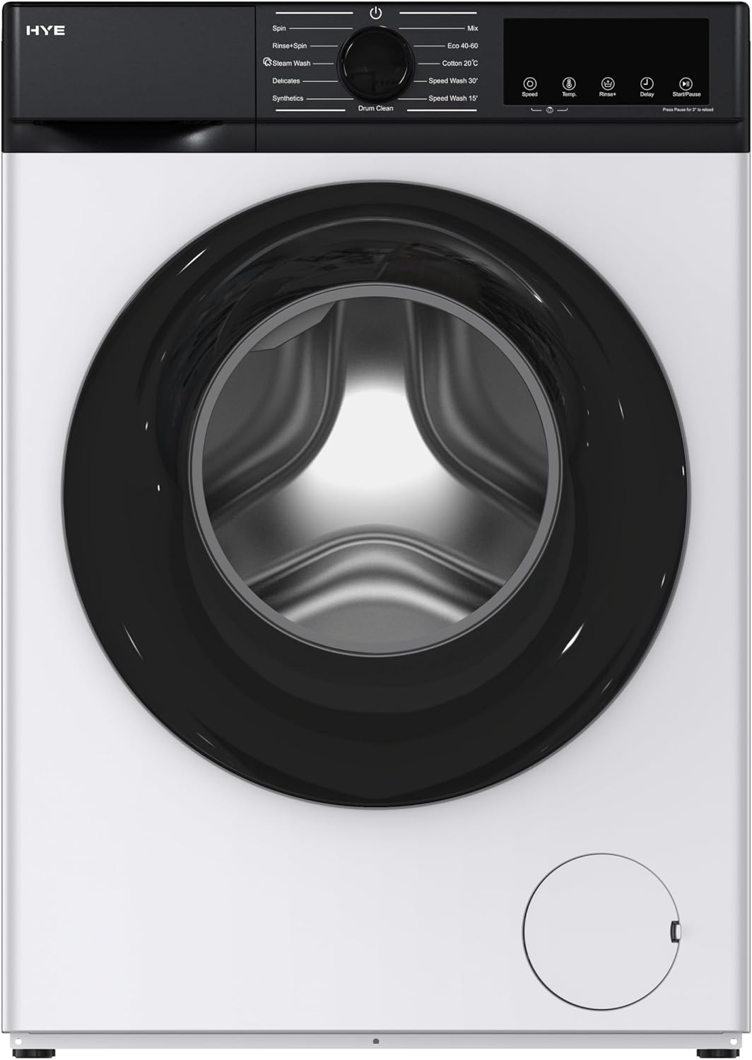 HYE Washing Machine - Washer, 7KG Drum, 1200RPM, Slimline Freestanding Design, Quiet 42 dB Operation, 11 Programs, Quick & Eco Wash, Ideal For Apartments & Smaller Houses - W0107SL12W22