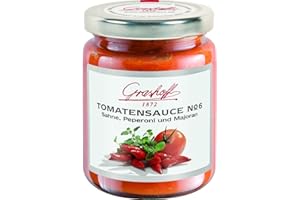 Grashoff Tomatensauce No. 6, mit Peperoni, Majoran und Sahne, 200 ml, 3er Pack (3 x 200 ml)