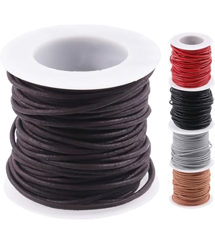 QUARKZMAN 5.5 Yard 5mm Cordon En Cuir Plat De 5mm, Bandes De Cuir