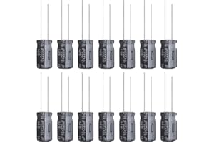 ALLECIN 15 Stück Kondensatoren 220uF 16V Elkos Kondensator 220μF 16Volt Aluminium Elektrolytkondensator 6x12MM Electrolytic Capacitors 220 uF MFD 105°C