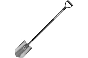 Fiskars Bêche à bord pointu pour sol dur et caillouteux, Longueur: 125 cm, Acier au bore, Gris/Noir, Ergonomic, 1001568