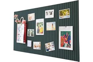 Penbinmall 60 x 40cm große korkplatte große Pinnwand,dekorative korkwand aus Filz,0,9cm dick,faltbare Fototafel mit selbstklebendem Klebeband,filz selbstklebend visionboard,pinnadeln filz,dunkelgrün