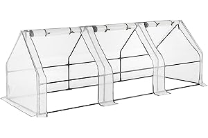 Christow Large Grow Tunnel Cloche Garden Polytunnel Greenhouse With Reinforced Cover (choose 1.8m, 2.7m or 3.6m long)