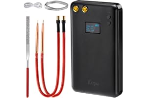 RIOKKO Upgraded Battery Mini Spot Welder with LCD Screen, Spot Welding Equipment Energy Storage 6500mAh DIY Rechargeable with Type-C Port, Nickel Strip & USB Cable