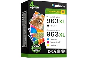 963XL Multipack Patronen Kompatibel für HP 963 963 XL Druckerpatronen für HP Officejet Pro 9010 9012 9013 9014 9015 9016 9018 9019 9020 9022 9023 9025 9026 (Schwarz Cyan Magenta Gelb, 4er-Pack)