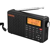 RADIWOW XHDATA D-109 Radyo Taşınabilir, Bluetooth'lu Dijital Radyolar, USB-C Şarj Edilebilir FM Radyo, &Ccedil;ift Alarmlar Saat Sle